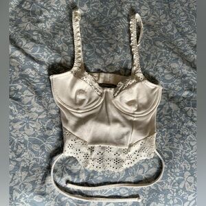 Colsie White Lace Tank Top